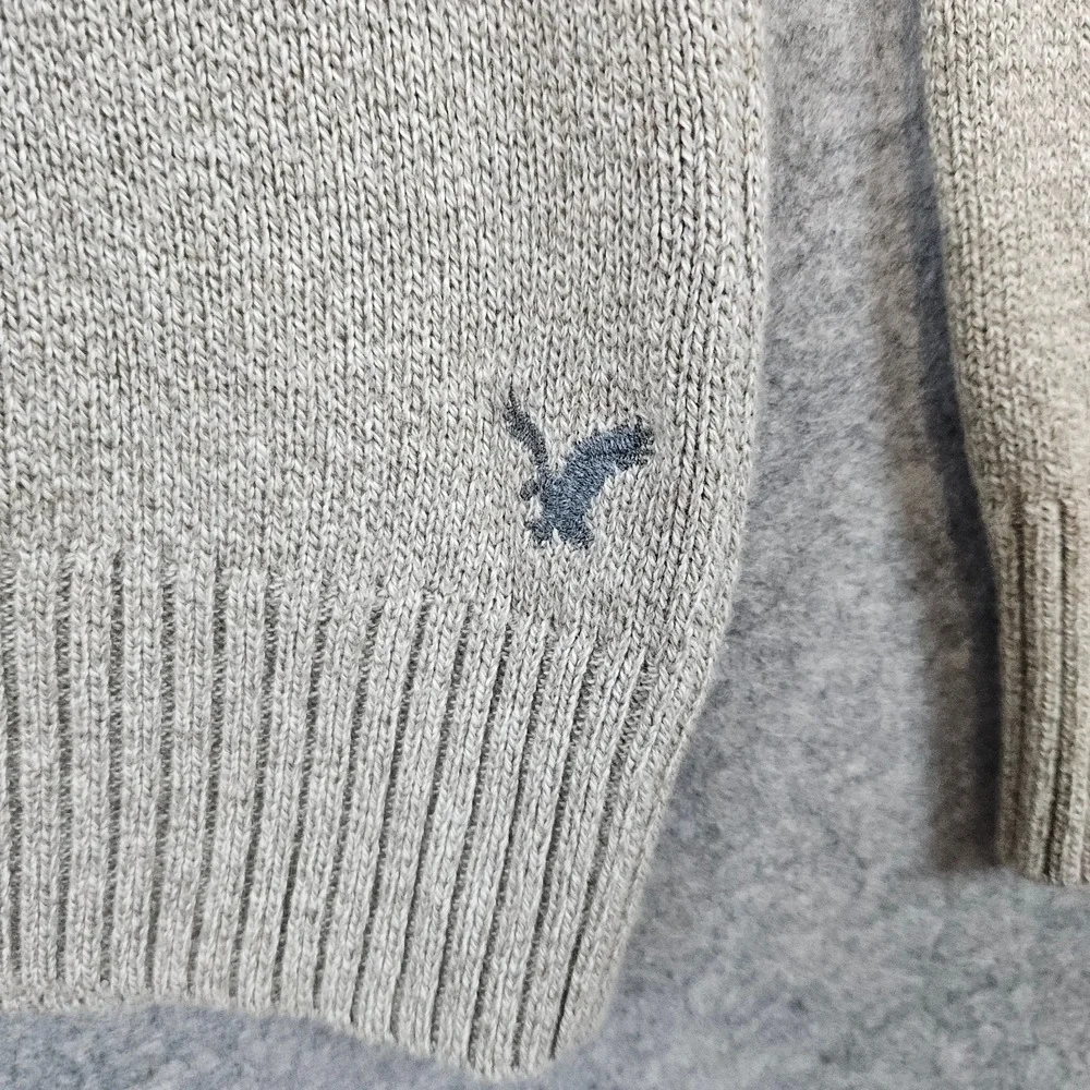 American Eagle Outfitters Men's Beige‎ Sweater Size M Athletic Fit Zip/Button